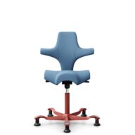 HÅG Capisco 8106 - Oceanic (Camira) - Polyester recyclé - OCI011 - Light blue - Blush Rose - 200 mm (hauteur d’assise 46–64 cm) - Patins thumbnail