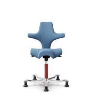 HÅG Capisco 8106 - Oceanic (Camira) - Polyester recyclé - OCI011 - Light blue - Blush Rose - 200 mm (hauteur d’assise 46–64 cm) - Patins thumbnail