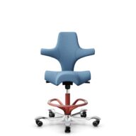 HÅG Capisco 8106 - Oceanic (Camira) - Poliéster reciclado - OCI011 - Light blue - Blush Rose - 265 mm (seat height 53-79cm) - Hard castors for soft floors thumbnail