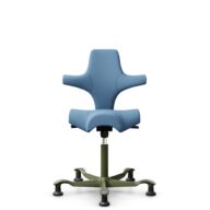 HÅG Capisco 8106 - Oceanic (Camira) - Recyceltes Polyester - OCI011 - Light blue - Moss Grey - 150mm (Sitzhöhe 40-55cm) - Bodengleiter thumbnail