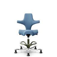 HÅG Capisco 8106 - Oceanic (Camira) - Polyester recyclé - OCI011 - Light blue - Moss Grey - 200 mm (hauteur d’assise 46–64 cm) - Patins thumbnail