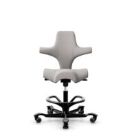 HÅG Capisco 8106 - Oceanic (Camira) - Poliéster reciclado - OCI014 - Light beige - Black - 200 mm (seat height 46-64cm) - Hard castors for soft floors thumbnail