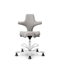 HÅG Capisco 8106 - Oceanic (Camira) - Recyceltes Polyesters - OCI014 - Light beige - Weiß - 200 mm (Sitzhöhe 46-64cm) - Bodengleiter thumbnail