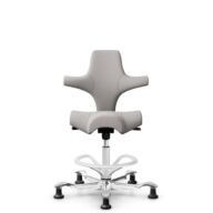 HÅG Capisco 8106 - Oceanic (Camira) - Recycled Polyester - OCI014 - Light beige - White - 265 mm (seat height 53-79cm) - Glides thumbnail