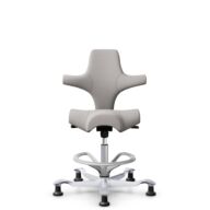 HÅG Capisco 8106 - Oceanic (Camira) - Poliéster reciclado - OCI014 - Light beige - Silver - 200 mm (seat height 46-64cm) - Glides thumbnail