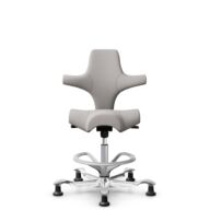 HÅG Capisco 8106 - Oceanic (Camira) - Poliéster reciclado - OCI014 - Light beige - Silver - 200 mm (seat height 46-64cm) - Glides thumbnail