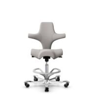 HÅG Capisco 8106 - Oceanic (Camira) - Recycled Polyester - OCI014 - Light beige - Silver - 265 mm (seat height 53-79cm) - Hard castors for soft floors thumbnail