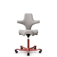 HÅG Capisco 8106 - Oceanic (Camira) - Recycled Polyester - OCI014 - Light beige - Blush Rose - 265 mm (seat height 53-79cm) - Hard castors for soft floors thumbnail