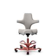 HÅG Capisco 8106 - Oceanic (Camira) - Gerecycled Polyester - OCI014 - Light beige - Framekleur - Blush Rose - Gasveer - 265 mm (Zithoogte 53-79cm) - Vloercontact - Harde wielen t.b.v. zachte vloeren - Voetenring - Ja, in framekleur - Voetster - Nee, vo... thumbnail