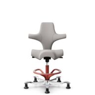 HÅG Capisco 8106 - Oceanic (Camira) - Polyester recyclé - OCI014 - Light beige - Blush Rose - 265 mm (hauteur d’assise 53–79 cm) - Patins thumbnail