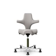 HÅG Capisco 8106 - Oceanic (Camira) - Polyester recyclé - OCI014 - Light beige - Moss Grey - 150 mm (hauteur d’assise 40–55 cm) - Patins thumbnail