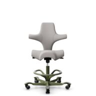 HÅG Capisco 8106 - Oceanic (Camira) - Recyceltes Polyesters - OCI014 - Light beige - Moss Grey - 200 mm (Sitzhöhe 46-64cm) - Harte Rollen für weiche Böden thumbnail
