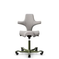 HÅG Capisco 8106 - Oceanic (Camira) - Poliéster reciclado - OCI014 - Light beige - Moss Grey - 200 mm (seat height 46-64cm) - Soft castors for hard floors thumbnail