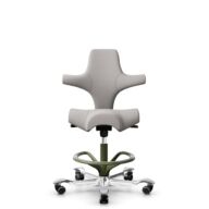 HÅG Capisco 8106 - Oceanic (Camira) - Recyceltes Polyesters - OCI014 - Light beige - Moss Grey - 265 mm (Sitzhöhe 53-79cm) - Harte Rollen für weiche Böden thumbnail