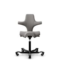 HÅG Capisco 8106 - Oceanic (Camira) - Recycled Polyester - OCI008 - Warm grey - Black - 265 mm (seat height 53-79cm) - Soft castors for hard floors thumbnail