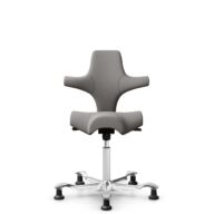 HÅG Capisco 8106 - Oceanic (Camira) - Recycled Polyester - OCI008 - Warm grey - White - 150mm (seat height 40–55cm) - Glides thumbnail