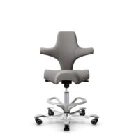 HÅG Capisco 8106 - Oceanic (Camira) - Recyceltes Polyesters - OCI008 - Warm grey - Silber - 200 mm (Sitzhöhe 46-64cm) - Weiche Rollen für harte Böden thumbnail
