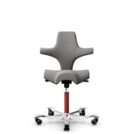 HÅG Capisco 8106 - Oceanic (Camira) - Polyester recyclé - OCI008 - Warm grey - Blush Rose - 150 mm (hauteur d’assise 40–55 cm) - Roues dures pour sols souples thumbnail