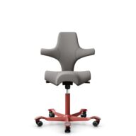 HÅG Capisco 8106 - Oceanic (Camira) - Polyester recyclé - OCI008 - Warm grey - Blush Rose - 200 mm (hauteur d’assise 46–64 cm) - Roues dures pour sols souples thumbnail