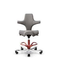 HÅG Capisco 8106 - Oceanic (Camira) - Recycled Polyester - OCI008 - Warm grey - Blush Rose - 200 mm (seat height 46-64cm) - Soft castors for hard floors thumbnail