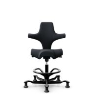 HÅG Capisco 8106 - Oceanic (Camira) - Poliéster reciclado - OCI001 - Black - Black - 200 mm (seat height 46-64cm) - Glides thumbnail