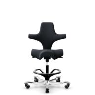 HÅG Capisco 8106 - Oceanic (Camira) - Polyester recyclé - OCI001 - Black - Noir - 265 mm (hauteur d’assise 53–79 cm) - Roues dures pour sols souples thumbnail