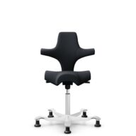 HÅG Capisco 8106 - Oceanic (Camira) - Recycled Polyester - OCI001 - Black - White - 150mm (seat height 40–55cm) - Glides thumbnail
