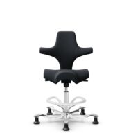 HÅG Capisco 8106 - Oceanic (Camira) - Recycled Polyester - OCI001 - Black - White - 200 mm (seat height 46-64cm) - Glides thumbnail