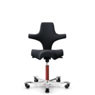 HÅG Capisco 8106 - Oceanic (Camira) - Poliester z recyklingu - OCI001 - Black - Blush Rose - 200 mm (seat height 46-64cm) - Hard castors for soft floors thumbnail