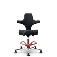 HÅG Capisco 8106 - Oceanic (Camira) - Recycled Polyester - OCI001 - Black - Blush Rose - 265 mm (seat height 53-79cm) - Glides thumbnail