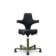 HÅG Capisco 8106 - Oceanic (Camira) - Recyceltes Polyester - OCI001 - Black - Moss Grey - 150mm (Sitzhöhe 40-55cm) - Bodengleiter thumbnail