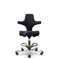 HÅG Capisco 8106 - Oceanic (Camira) - Poliéster reciclado - OCI001 - Black - Moss Grey - 200 mm (seat height 46-64cm) - Soft castors for hard floors thumbnail