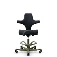 HÅG Capisco 8106 - Oceanic (Camira) - Polyester recyclé - OCI001 - Black - Moss Grey - 265 mm (hauteur d’assise 53–79 cm) - Roues souples pour sols durs thumbnail