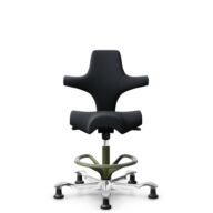 HÅG Capisco 8106 - Oceanic (Camira) - Polyester recyclé - OCI001 - Black - Moss Grey - 265 mm (hauteur d’assise 53–79 cm) - Patins thumbnail