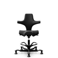 HÅG Capisco 8106 - Puxx 1 (Oniro) - Polyurethane synthetic leather - PU215816 - Black - Black - 200 mm (seat height 46-64cm) - Glides thumbnail