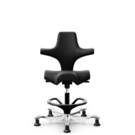 HÅG Capisco 8106 - Puxx 1 (Oniro) - Cuero sintético de poliuretano - PU215816 - Black - Black - 200 mm (seat height 46-64cm) - Glides thumbnail