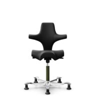 HÅG Capisco 8106 - Puxx 1 (Oniro) - Polyurethan-Kunstleder - PU215816 - Black - Moss Grey - 150mm (Sitzhöhe 40-55cm) - Bodengleiter thumbnail