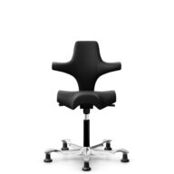 HÅG Capisco 8106 - Illusion 3.0 (Nevotex) - Polyurethane synthetic leather - ILU3110 - Black - Black - 150mm (seat height 40–55cm) - Glides thumbnail