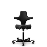 HÅG Capisco 8106 - Illusion 3.0 (Nevotex) - Polyurethane synthetic leather - ILU3110 - Black - Black - 200 mm (seat height 46-64cm) - Hard castors for soft floors thumbnail