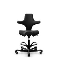 HÅG Capisco 8106 - Illusion 3.0 (Nevotex) - Cuero sintético de poliuretano - ILU3110 - Black - Black - 200 mm (seat height 46-64cm) - Hard castors for soft floors thumbnail