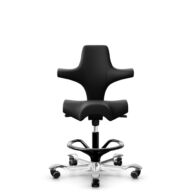 HÅG Capisco 8106 - Illusion 3.0 (Nevotex) - Cuero sintético de poliuretano - ILU3110 - Black - Black - 200 mm (seat height 46-64cm) - Hard castors for soft floors thumbnail