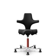 HÅG Capisco 8106 - Illusion 3.0 (Nevotex) - Cuero sintético de poliuretano - ILU3110 - Black - Blush Rose - 200 mm (seat height 46-64cm) - Glides thumbnail