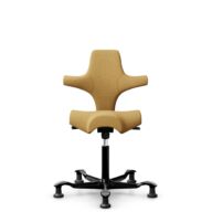 HÅG Capisco 8106 - Sirdal (GU) - Lana - SRD320 - Ochre - Black - 150mm (seat height 40–55cm) - Glides thumbnail