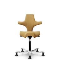 HÅG Capisco 8106 - Sirdal (GU) - Lana - SRD320 - Ochre - Black - 150mm (seat height 40–55cm) - Glides thumbnail