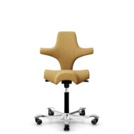 HÅG Capisco 8106 - Sirdal (GU) - Wool - SRD320 - Ochre - Black - 200 mm (seat height 46-64cm) - Hard castors for soft floors thumbnail
