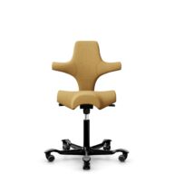 HÅG Capisco 8106 - Sirdal (GU) - Wool - SRD320 - Ochre - Black - 200 mm (seat height 46-64cm) - Soft castors for hard floors thumbnail