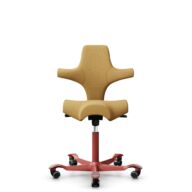 HÅG Capisco 8106 - Sirdal (GU) - Wool - SRD320 - Ochre - Blush Rose - 200 mm (seat height 46-64cm) - Soft castors for hard floors thumbnail
