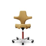 HÅG Capisco 8106 - Sirdal (GU) - Wool - SRD320 - Ochre - Blush Rose - 200 mm (seat height 46-64cm) - Soft castors for hard floors thumbnail