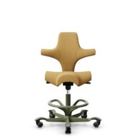 HÅG Capisco 8106 - Sirdal (GU) - Wool - SRD320 - Ochre - Moss Grey - 200 mm (seat height 46-64cm) - Hard castors for soft floors thumbnail