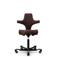 HÅG Capisco 8106 - Sirdal (GU) - Wool - SRD480 - Chestnut - Black - 200 mm (seat height 46-64cm) - Soft castors for hard floors thumbnail